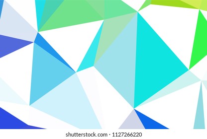 Dark BLUE vector abstract mosaic background. Shining colorful illustration with triangles. New template for your brand book.