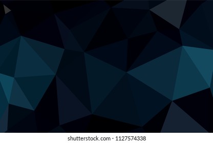 Dark BLUE vector abstract mosaic background. Shining colorful illustration with triangles. Template for cell phone's backgrounds.
