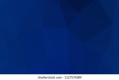 Dark BLUE vector abstract mosaic pattern. Colorful abstract illustration with triangles. Completely new template for your banner.