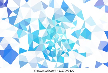Dark BLUE vector abstract mosaic pattern. Glitter abstract illustration with an elegant triangles. New template for your brand book.