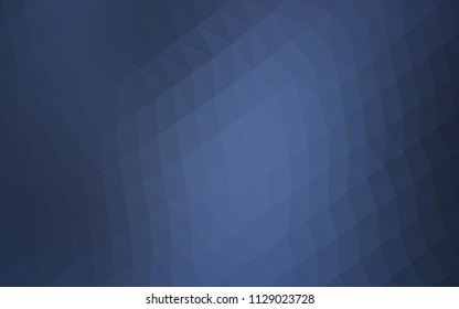 Dark BLUE vector abstract mosaic backdrop. Creative geometric illustration in Origami style with gradient. Triangular pattern for your business design.