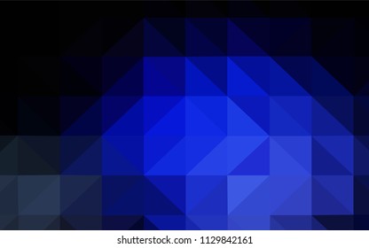 Dark BLUE vector abstract mosaic background. A completely new color illustration in a polygonal style. Pattern for a brand book's backdrop.