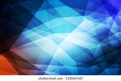 Dark BLUE vector abstract mosaic pattern. Colorful illustration in abstract style with triangles. Pattern for a brand book's backdrop.