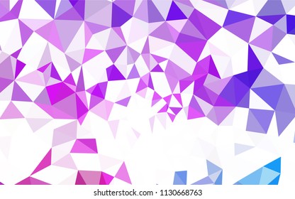 Dark BLUE vector abstract mosaic pattern. Shining polygonal illustration, which consist of triangles. Triangular pattern for your design.