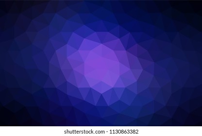 Dark BLUE vector abstract mosaic pattern. Geometric illustration in Origami style with gradient.  Pattern for a brand book's backdrop.