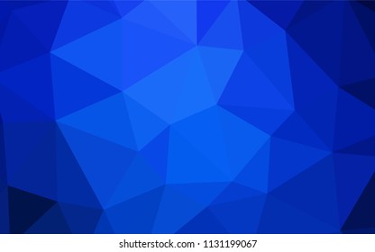 Dark BLUE vector abstract mosaic pattern. Elegant bright polygonal illustration with gradient. Textured pattern for your backgrounds.