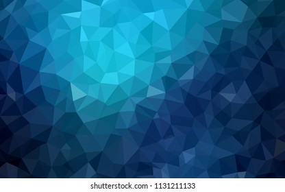 Dark BLUE vector abstract mosaic pattern. Shining colorful illustration with triangles. A new texture for your web site.