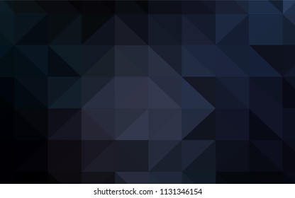 Dark BLUE vector abstract mosaic backdrop. A sample with polygonal shapes. Polygonal design for your web site.