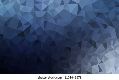 Dark BLUE vector abstract mosaic background. A completely new color illustration in a polygonal style. A new texture for your web site.