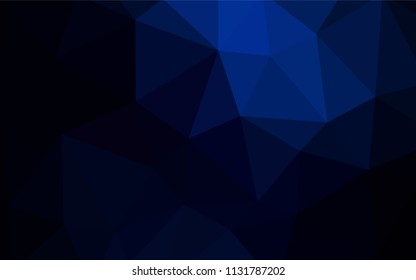 Dark BLUE vector abstract mosaic background. Modern abstract illustration with triangles. Triangular pattern for your design.