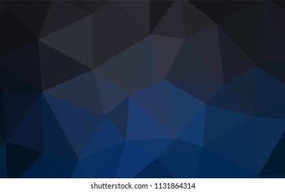 Dark BLUE vector abstract mosaic background. Colorful abstract illustration with triangles. A new texture for your web site.