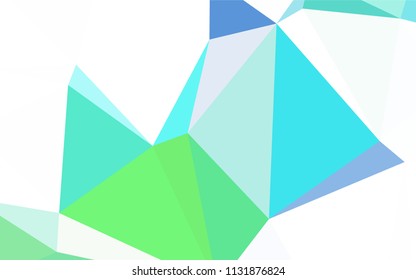 Dark BLUE vector abstract mosaic background. Colorful illustration in polygonal style with gradient. New template for your brand book.