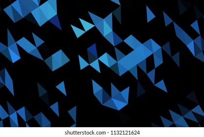 Dark BLUE vector abstract mosaic pattern. Colorful abstract illustration with gradient. The textured pattern can be used for background.