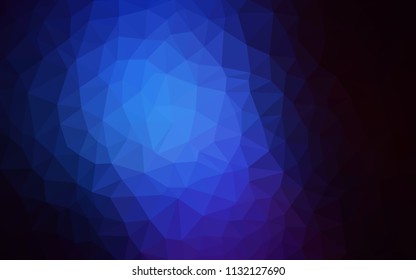 Dark BLUE vector abstract mosaic background. A completely new color illustration in a polygonal style. A completely new design for your leaflet.