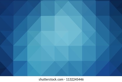 Dark BLUE vector abstract mosaic pattern. Shining polygonal illustration, which consist of triangles. A completely new design for your leaflet.
