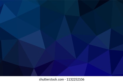 Dark BLUE vector abstract mosaic pattern. Colorful illustration in polygonal style with gradient. Brand new style for your business design.