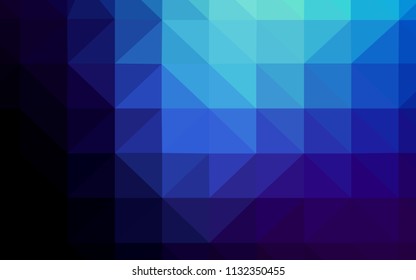 Dark BLUE vector abstract mosaic backdrop. A completely new color illustration in a polygonal style. Completely new template for your banner.