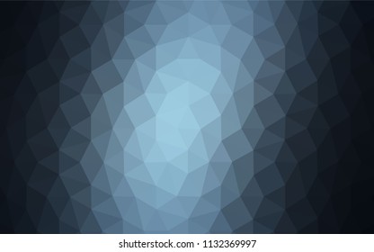 Dark BLUE vector abstract mosaic background. Creative geometric illustration in Origami style with gradient. Textured pattern for your backgrounds.