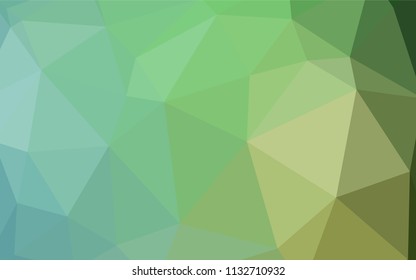 Dark BLUE vector abstract mosaic background. Triangular geometric sample with gradient.  Best triangular design for your business.