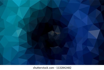 Dark BLUE vector abstract mosaic pattern. Modern abstract illustration with triangles. Polygonal design for your web site.