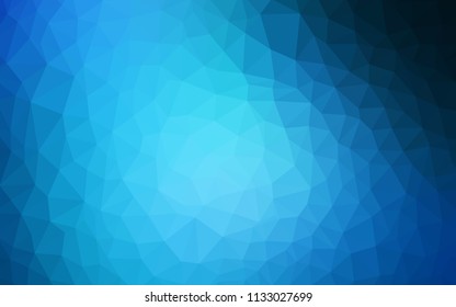 Dark BLUE vector abstract mosaic backdrop. Modern abstract illustration with triangles. Triangular pattern for your design.