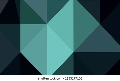 Dark BLUE vector abstract mosaic pattern. Colorful illustration in abstract style with gradient. A completely new template for your business design.