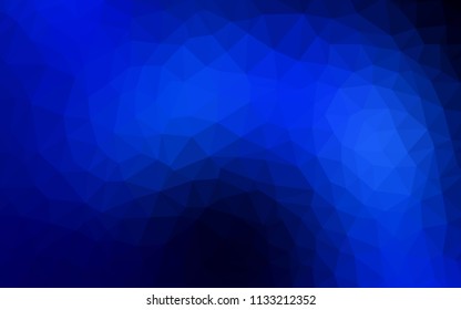 Dark BLUE vector abstract mosaic backdrop. Modern abstract illustration with triangles. Polygonal design for your web site.