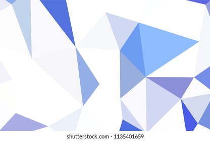 Dark BLUE vector abstract mosaic background. Polygonal abstract illustration with gradient. Polygonal design for your web site.