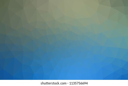 Dark BLUE vector abstract mosaic backdrop. Geometric illustration in Origami style with gradient.  Textured pattern for your backgrounds.