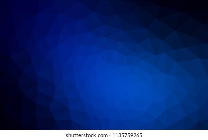 Dark BLUE vector abstract mosaic pattern. Colorful illustration in polygonal style with gradient. New template for your brand book.