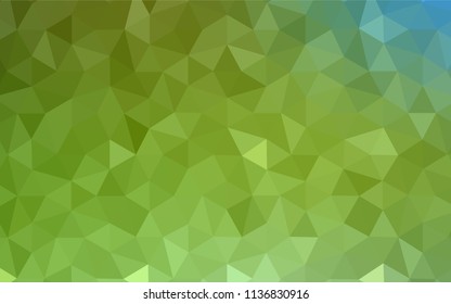 Dark BLUE vector abstract mosaic background. Colorful abstract illustration with triangles. Triangular pattern for your design.