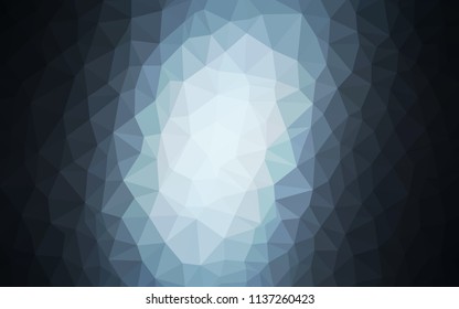 Dark BLUE vector abstract mosaic background. Glitter abstract illustration with an elegant triangles. New template for your brand book.