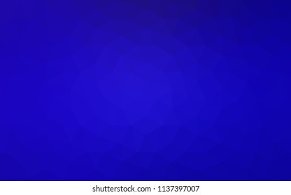 Dark BLUE vector abstract mosaic backdrop. Colorful abstract illustration with triangles. Template for cell phone's backgrounds.