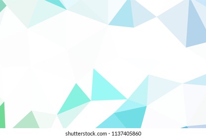 Dark BLUE vector abstract mosaic backdrop. Shining colorful illustration with triangles. Best triangular design for your business.