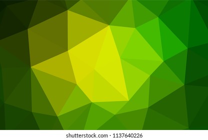 Dark BLUE vector abstract mosaic backdrop. Creative geometric illustration in Origami style with gradient. Best triangular design for your business.