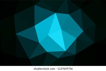 Dark BLUE vector abstract mosaic backdrop. Colorful abstract illustration with triangles. Textured pattern for your backgrounds.