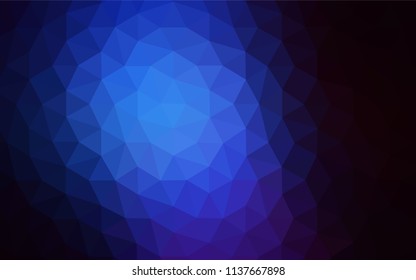 Dark BLUE vector abstract mosaic backdrop. Colorful illustration in abstract style with triangles. A completely new design for your leaflet.