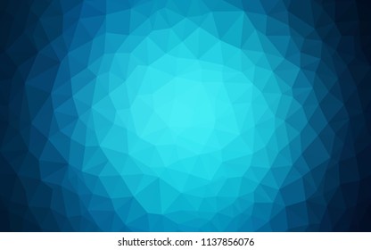 Dark BLUE vector abstract mosaic pattern. Colorful abstract illustration with triangles. Brand new design for your business.