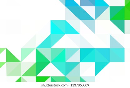 Dark BLUE vector abstract mosaic background. A sample with polygonal shapes. Completely new template for your banner.