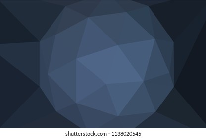 Dark BLUE vector abstract mosaic backdrop. Colorful illustration in abstract style with triangles. A completely new design for your leaflet.