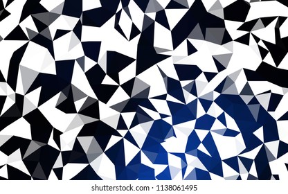 Dark BLUE vector abstract mosaic background. Colorful illustration in abstract style with triangles. A new texture for your web site.