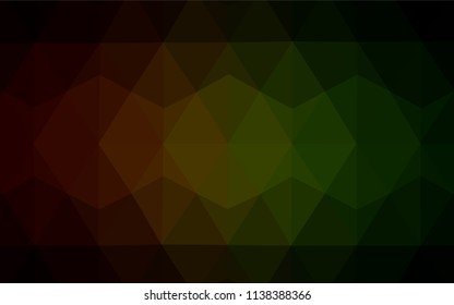 Dark BLUE vector abstract mosaic pattern. Geometric illustration in Origami style with gradient.  A new texture for your web site.