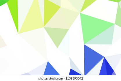 Dark BLUE vector abstract mosaic backdrop. Geometric illustration in Origami style with gradient.  A completely new design for your leaflet.