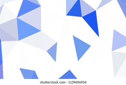 Dark BLUE vector abstract mosaic background. Polygonal abstract illustration with gradient. A new texture for your web site.