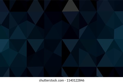 Dark BLUE vector abstract mosaic background. Modern abstract illustration with triangles. A new texture for your web site.