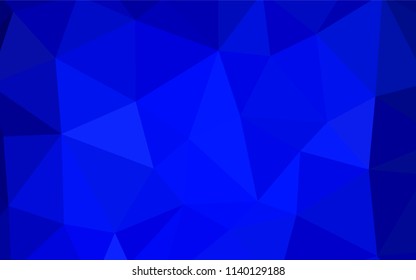 Dark BLUE vector abstract mosaic background. Creative illustration in halftone style with triangles. Brand new style for your business design.