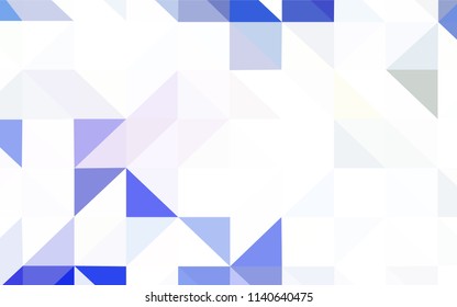 Dark BLUE vector abstract mosaic backdrop. Modern abstract illustration with triangles. Best triangular design for your business.