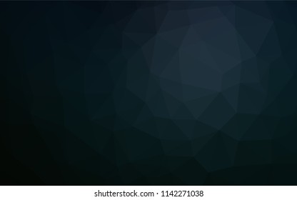Dark BLUE vector abstract mosaic backdrop. Creative geometric illustration in Origami style with gradient. Brand new design for your business.