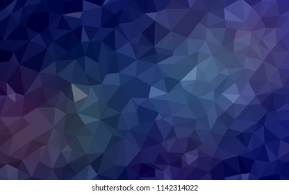 Dark BLUE vector abstract mosaic pattern. Colorful illustration in polygonal style with gradient. Brand new design for your business.