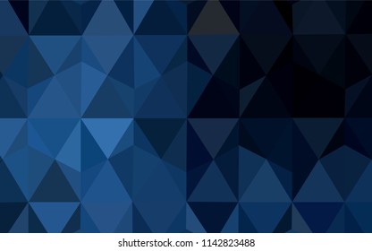Dark BLUE vector abstract mosaic pattern. Creative illustration in halftone style with triangles. Polygonal design for your web site.